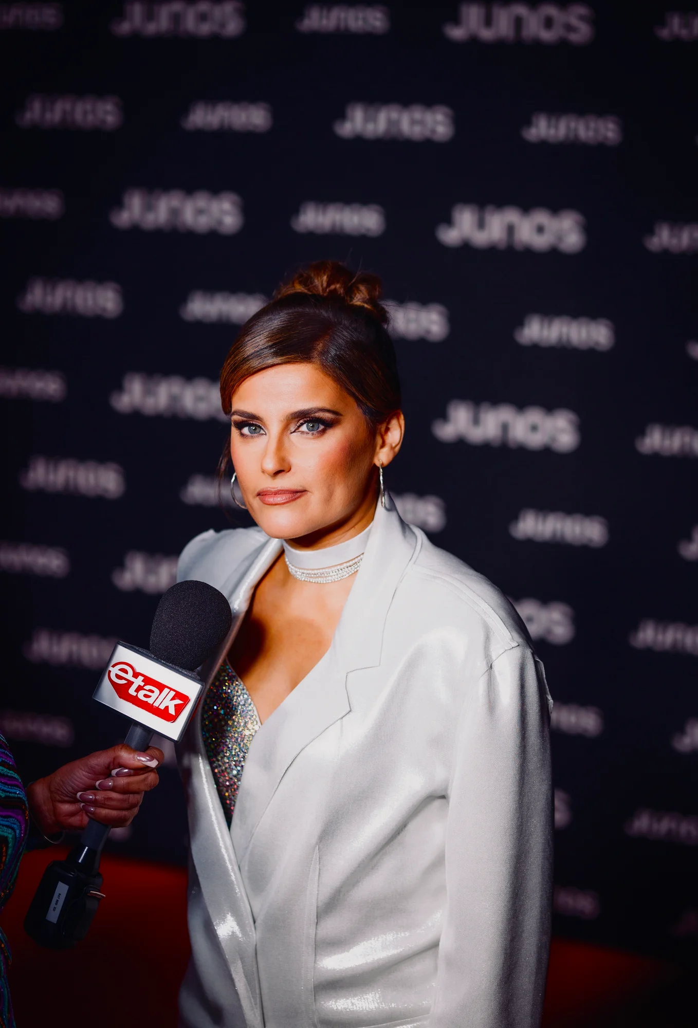Person being interviewed at an event